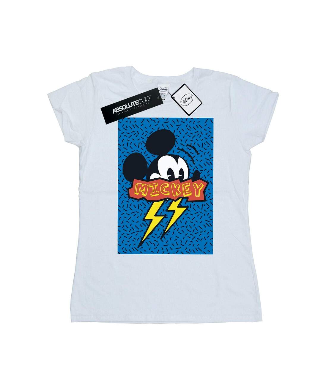 Disney T-shirt en coton Mickey Mouse 90s Flash - Femmes/Dames (Blanc) - UTBI32079-1
