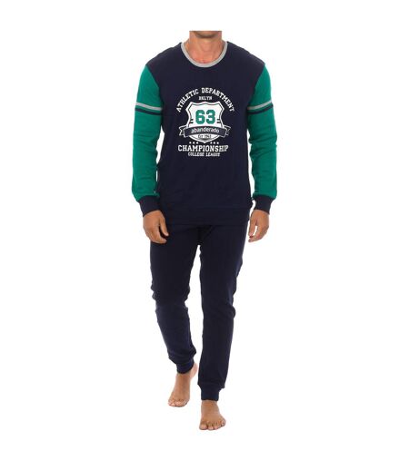 Men's long-sleeved, tundose fabric pajamas, model A0CHH-1PQ. Maximum softness and warmth.