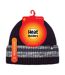 Mens Striped Turnover Cuff Knitted Thermal Beanie Hat for Winter-2