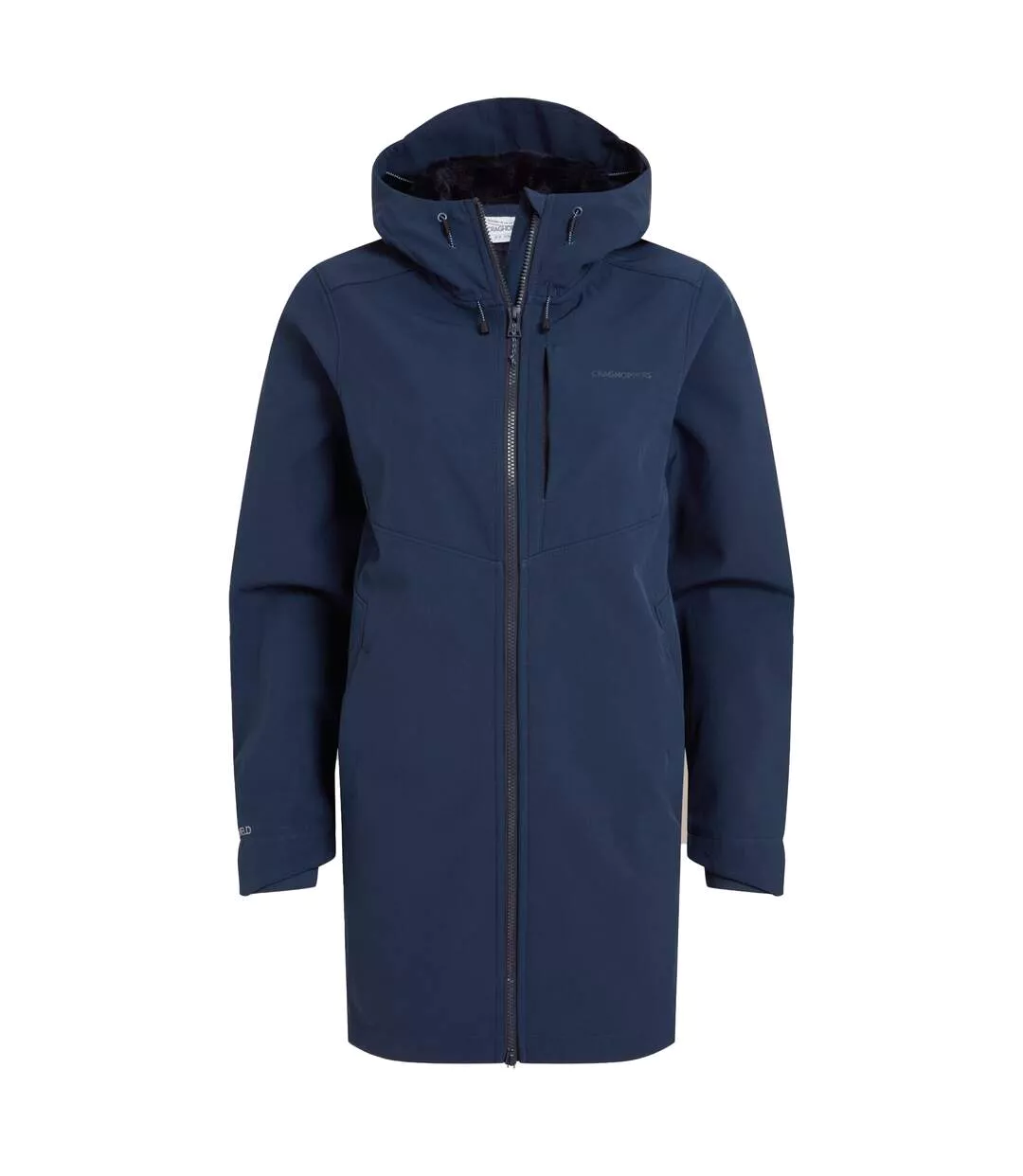 Veste Longue Unie À Capuche Hopegill Femme Bleu Marine Craghoppers-2