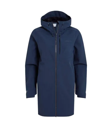 Veste Longue Unie À Capuche Hopegill Femme Bleu Marine Craghoppers