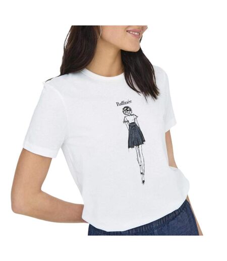 T-Shirt blanc femme jdy michigan life