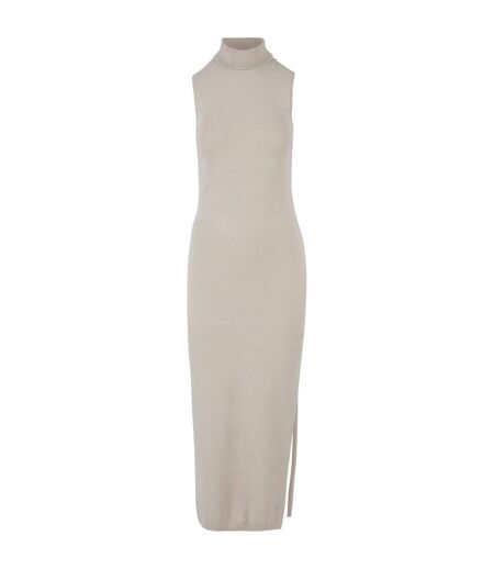 Robe Longue Motif/style Tricoté Femme Beige Urban Classics