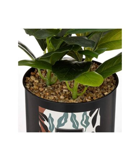 Plante Artificielle en Pot Cosy 20cm Noir & Vert