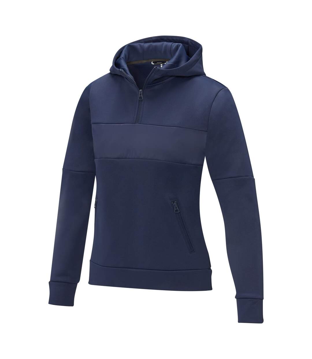 Womens/ladies anorak hooded half zip sweatshirt navy Elevate Life