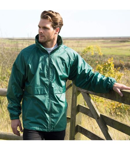 Result Mens Core Adult DWL Jacket (With Fold Away Hood) (Bottle Green) - UTBC896