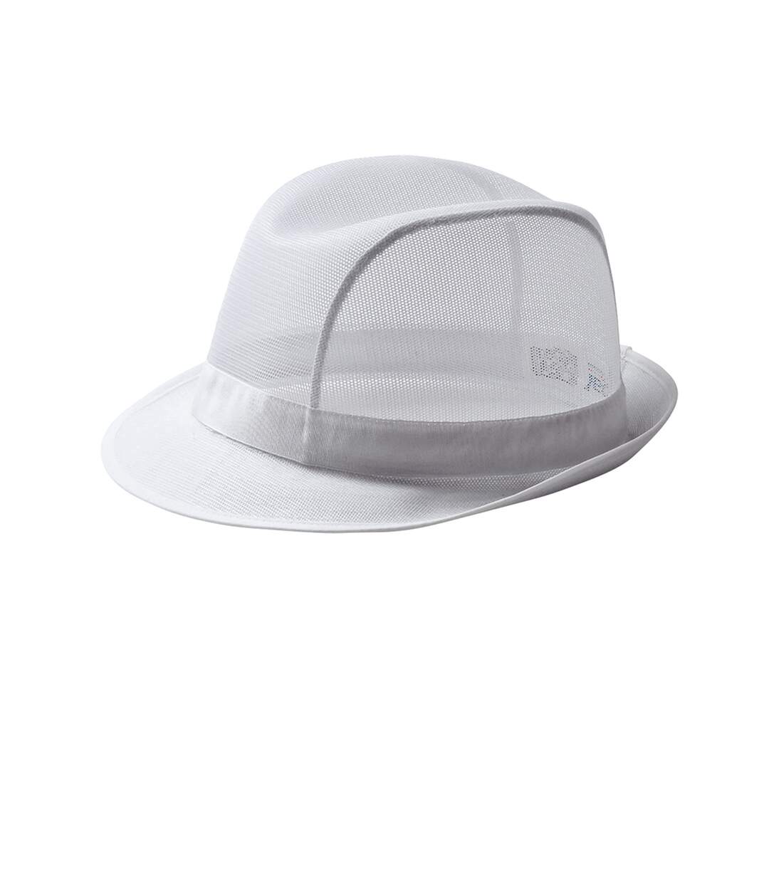 Chapeau trilby adulte blanc Dennys