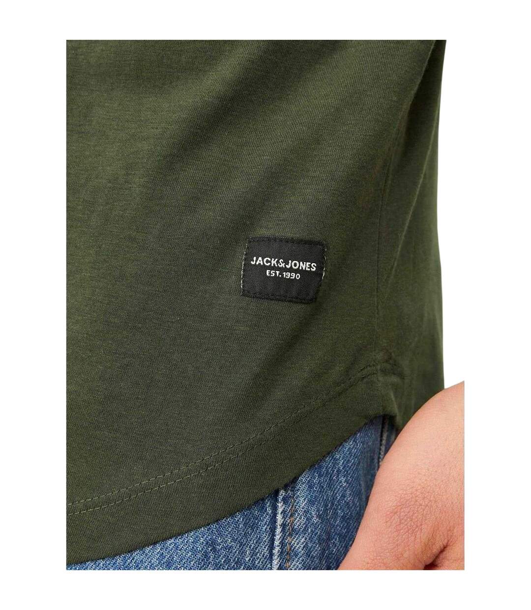 Pack Of 5  Mens Noa Crew Neck T-shirt  White Black Navy Forest Jack And Jones-3