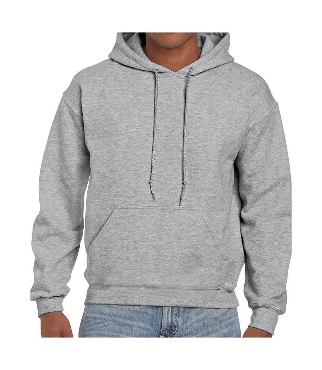 Sweat à capuche homme gris Gildan-1