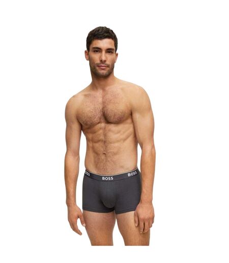 Lot De 3  Boxers Motif/style Logo Bodywear Homme Noir Bleu Marine Foncé Bleu Boss