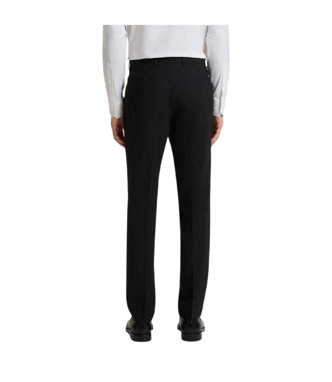 Mens H-genius Virgin Wool Trousers Black Boss-3