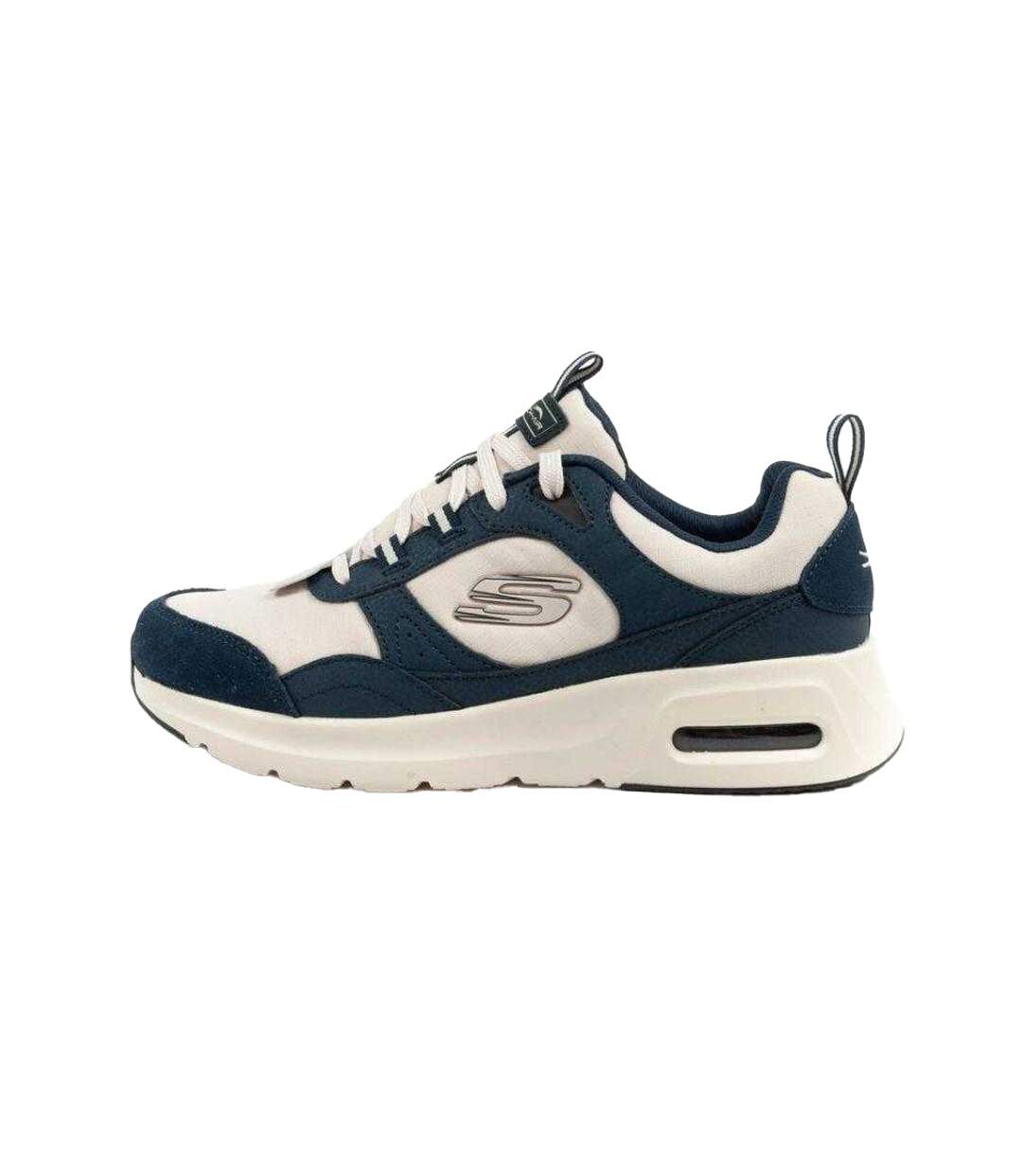 Baskets Court Homme Crème Bleu Marine Foncé Skechers-3