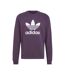 Mens Trefoil Ribbed Crew Neck Sweatshirt Aurora Black Adidas-2