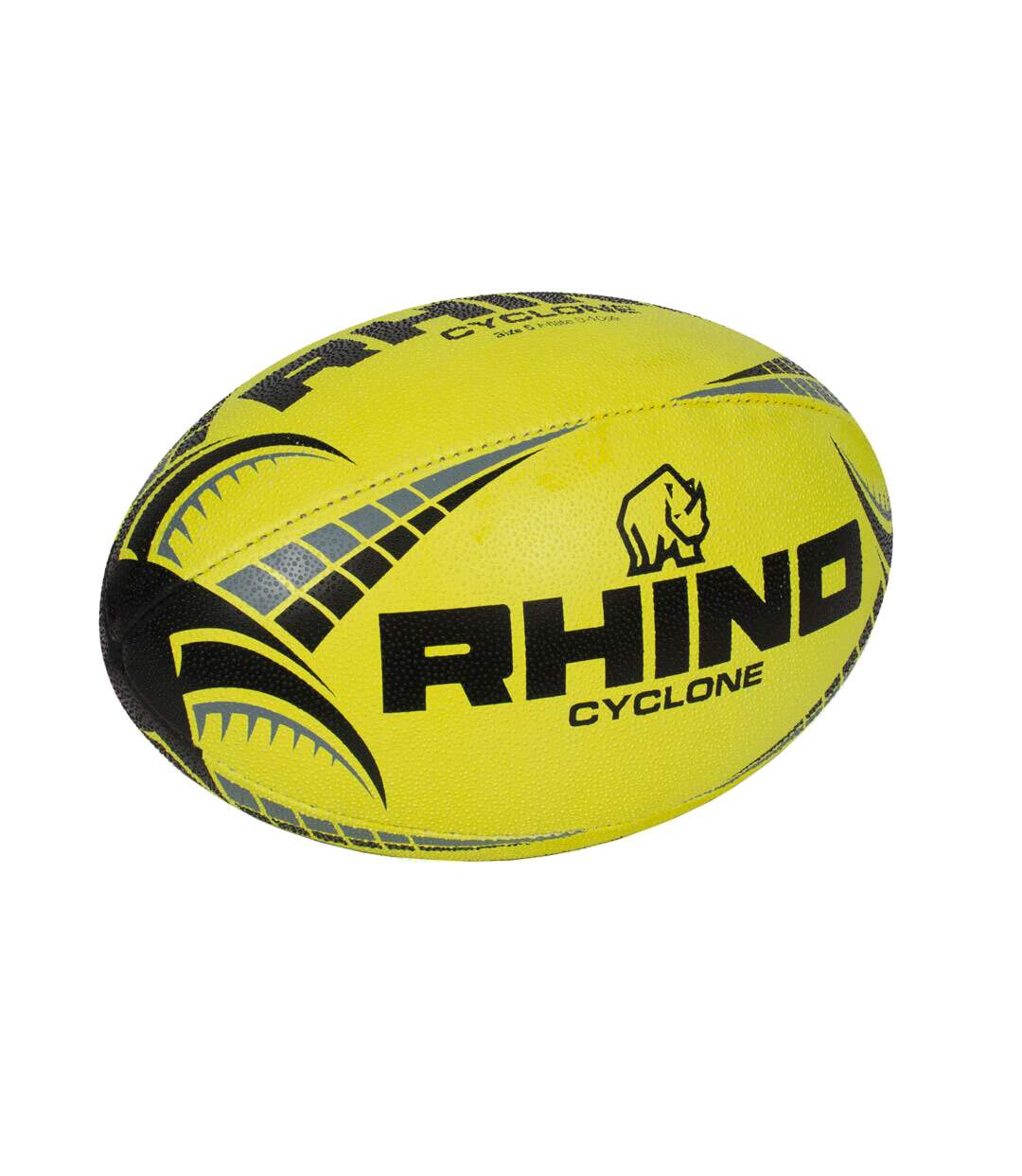 Ballon de rugby cyclone taille 4 jaune fluo Rhino-2