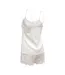 OZABI Pyjama Femme Satiné Débardeur Col V Dentelle Effet Soie Short-3
