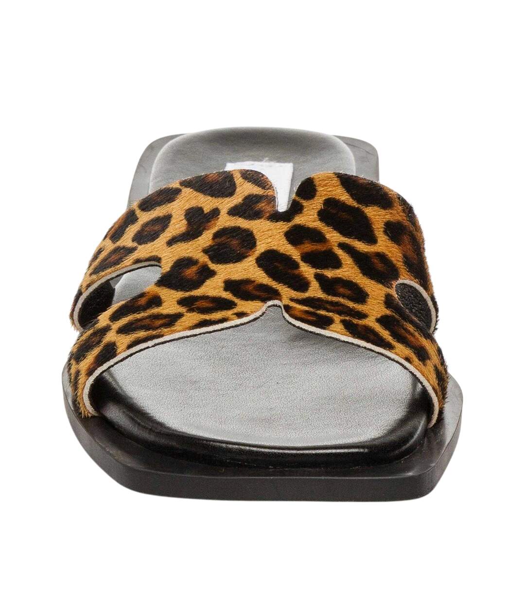 Womens/ladies Hadyn Leather H-strap Sandals Leopard Steve Madden-4