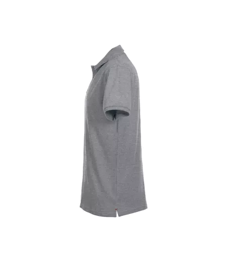 Polo Premium Homme Gris Chiné Clique