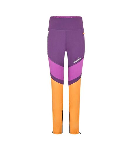 Womens/ladies Athletic Running Tights Multicoloured Diadora