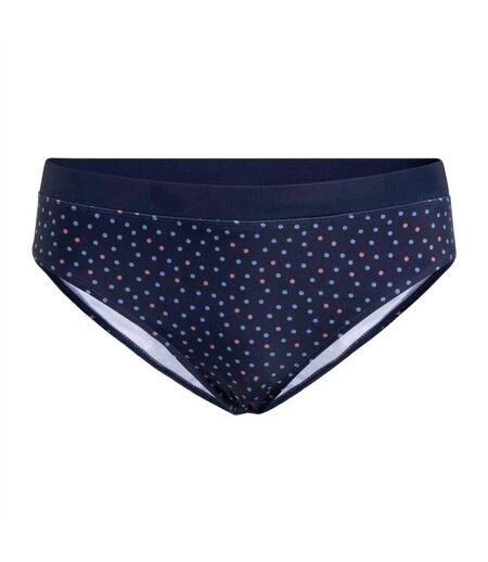 Womens/ladies Polka Dot Swim Briefs Navy Trespass