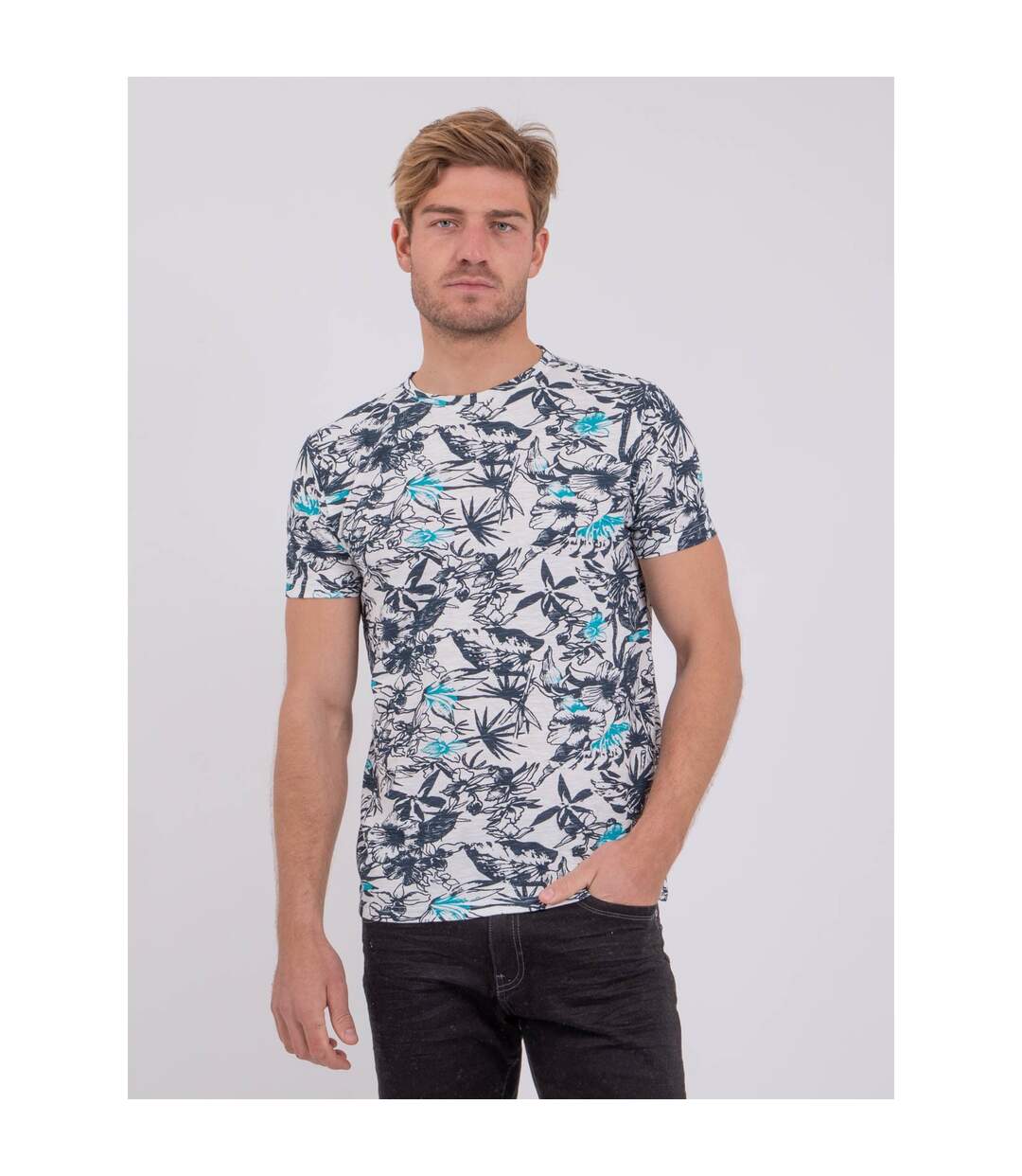 T-shirt col rond pur coton NAKIWI-1