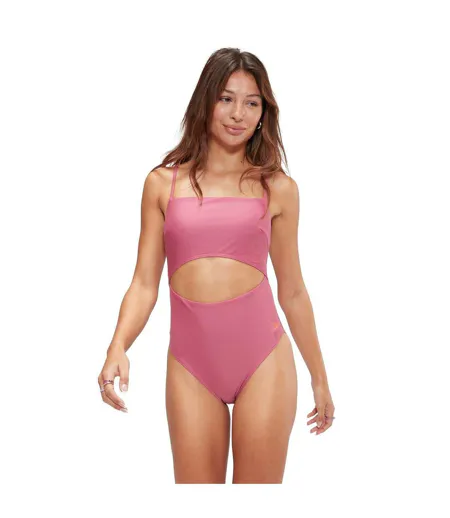 Maillot De Bain 1 Pièce Motif/style Découpé Femme Rose Speedo