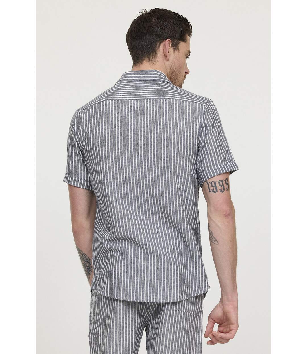 Chemise DOULY MC Navy stripes-3