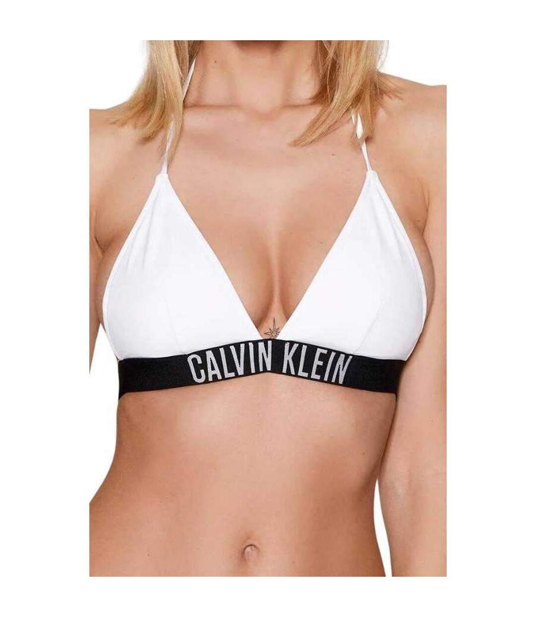 Haut De Maillot De Bain Motif/style Deux Tons Femme Blanc Calvin Klein-3