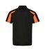 Polo Homme Noir Vif Orange Vif AWDis Cool-2