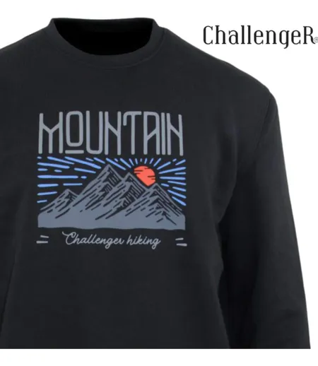 CHALLENGER PARK2 — Sweat imprimé noir : l'alliance parfaite du style et du confort