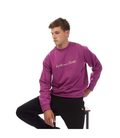 Sweat Style Texte Homme Violet Lyle & Scott