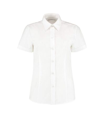 Womens/ladies workforce short-sleeved shirt white Kustom Kit