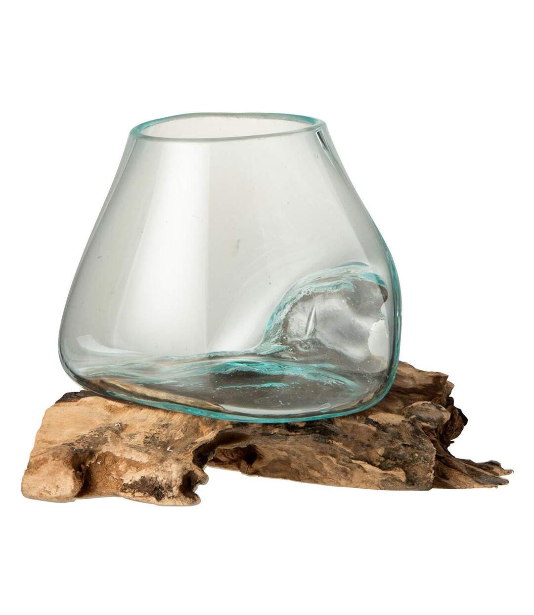 Vase Déco sur Pied Gamal 20cm Transparent-1