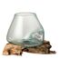 Vase Déco sur Pied Gamal 20cm Transparent-1
