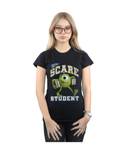 Disney T-shirt en coton pour dames et demoiselles - Monsters University Scare Student (Noir) - UTBI34069