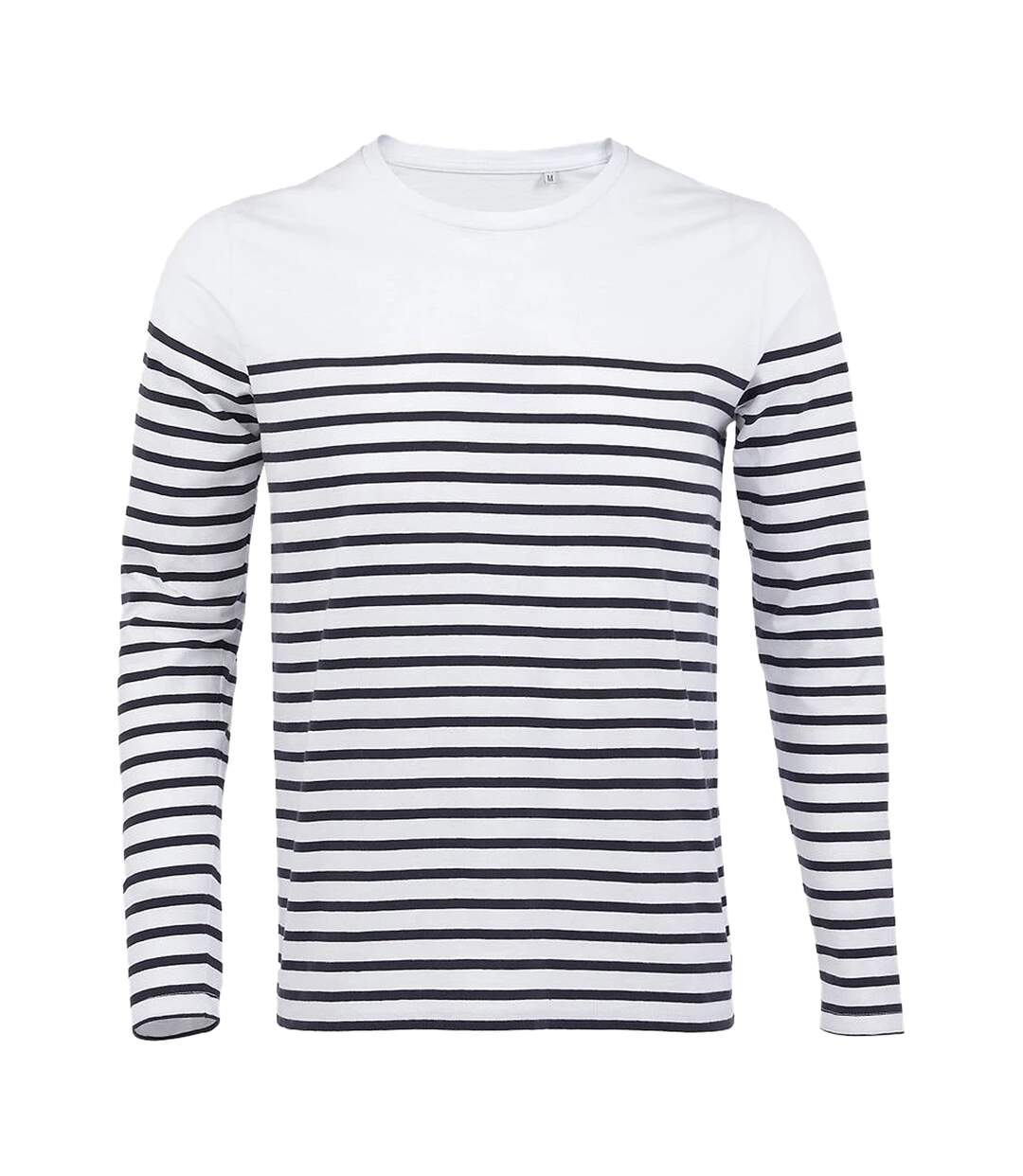 T-shirt Matelot Homme Blanc Bleu Marine SOLS-1