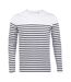 T-shirt Matelot Homme Blanc Bleu Marine SOLS-1