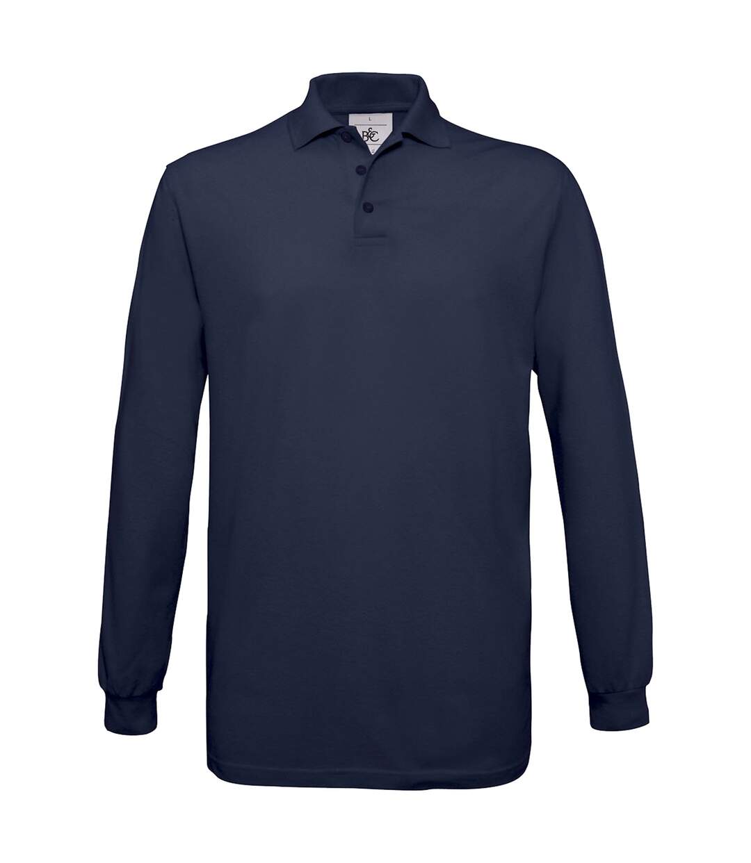 Polo homme manches longues - PU414 - bleu marine-2