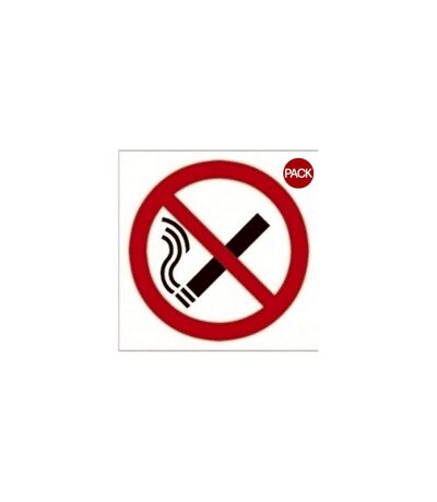 Pack of 2  No smoking symbol sign  15 x 10cm white/red/black House Nameplate Co