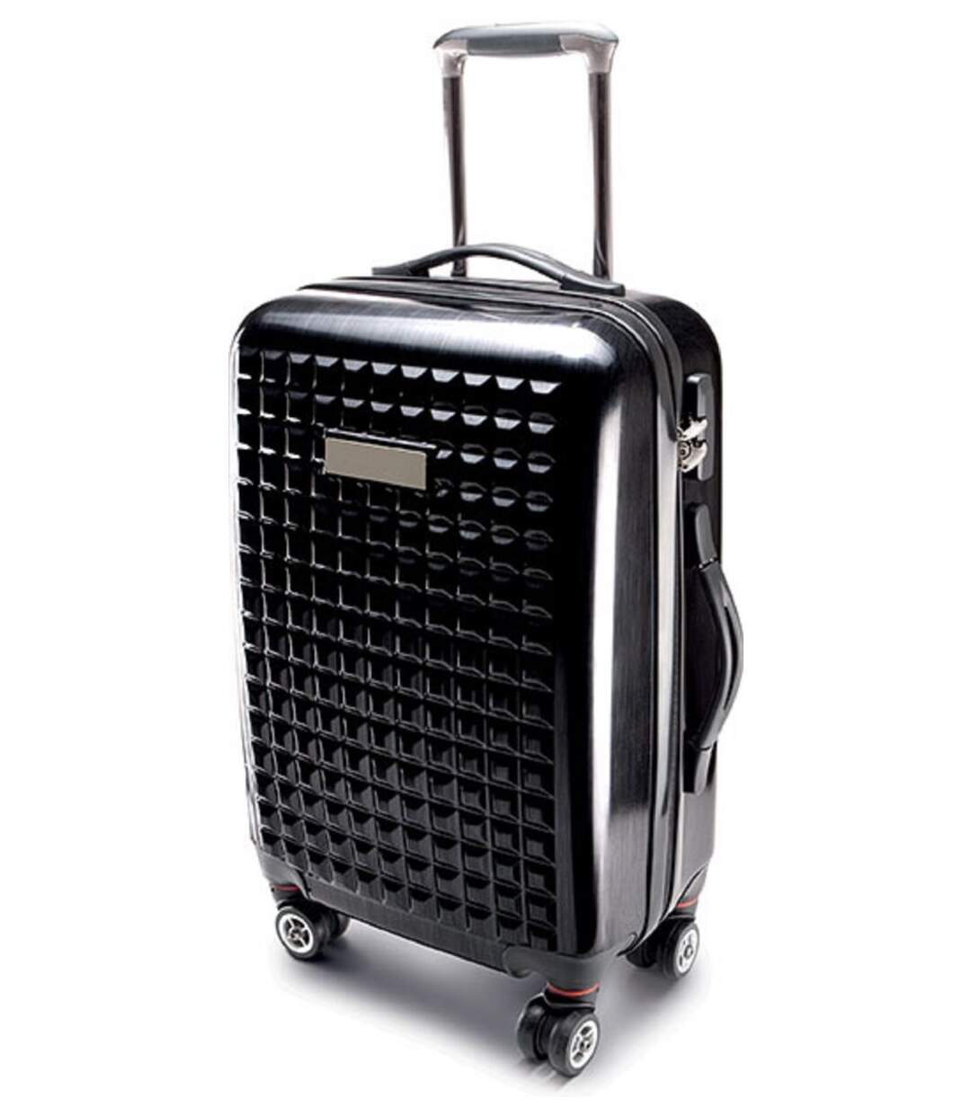 Valise cabine rigide trolley 4 roues doubles - 39 litres - KI0807 - noir