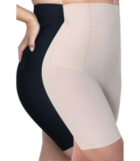 Short taille haute gainant lot de 2