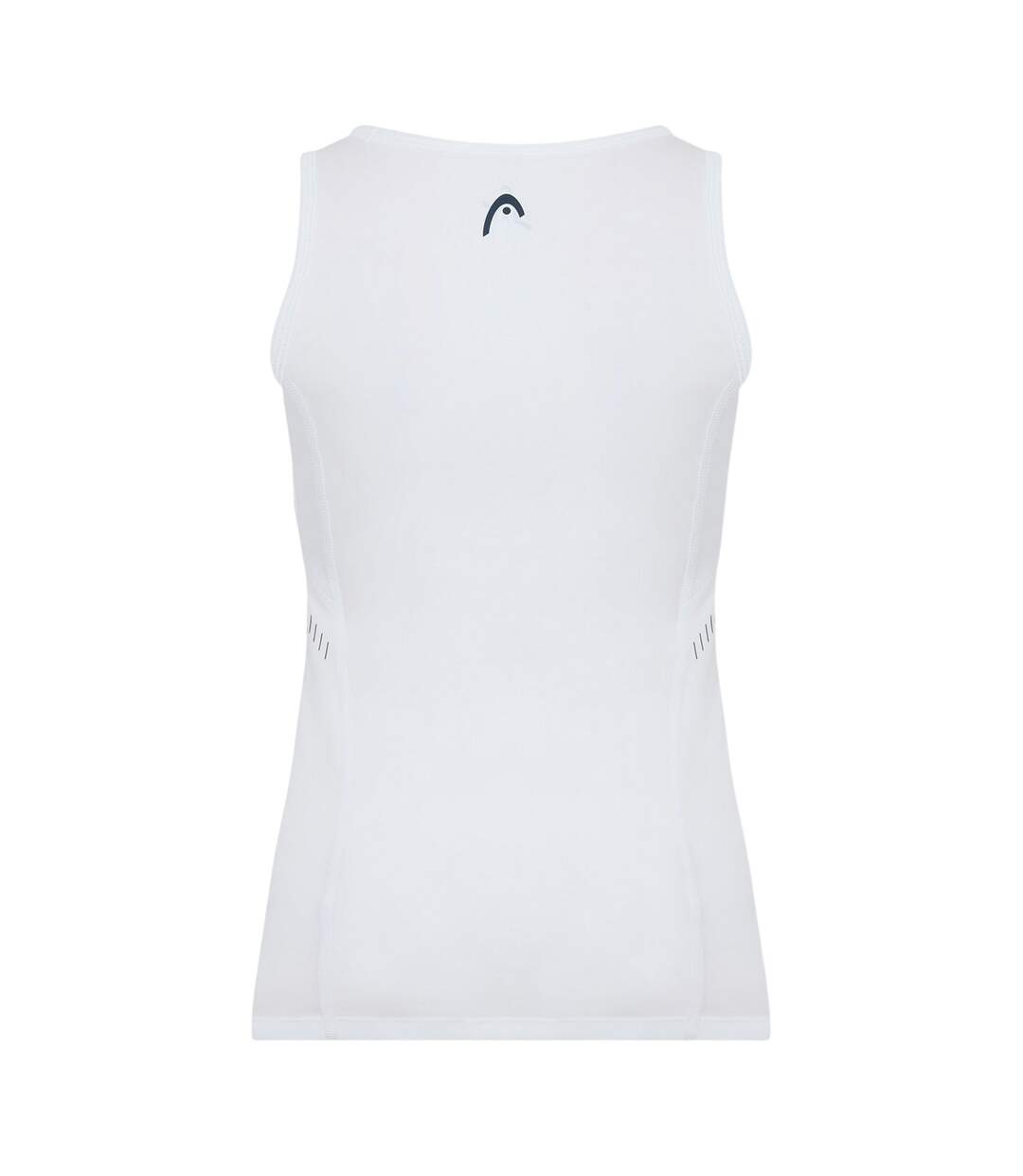 Womens/ladies Scoop Neck Slim Tank Top White Head-2