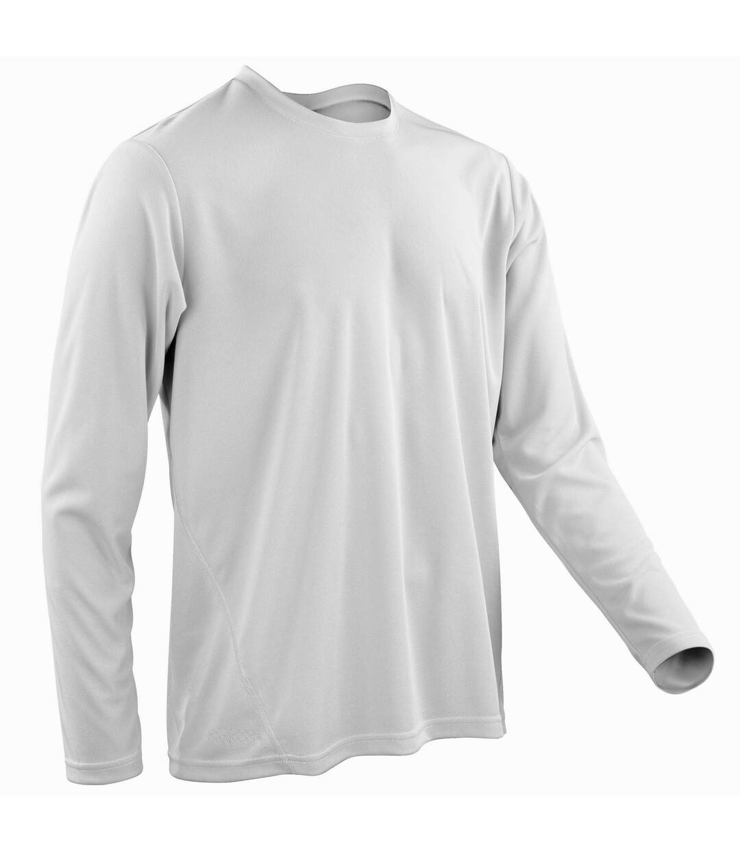 Spiro Mens Sports Quick-Dry Long Sleeve Performance T-Shirt (White)