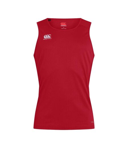 Mens Club Dry Tank Top Flag Red Canterbury