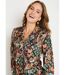 Chemisier blouson court imprimé col tailleur-4