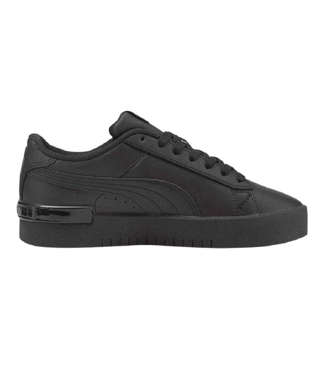 Womens/ladies Jada Platform Trainers Black Puma-1