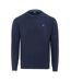 Mens Knitted Crew Neck Jumper Navy Giorgio-1