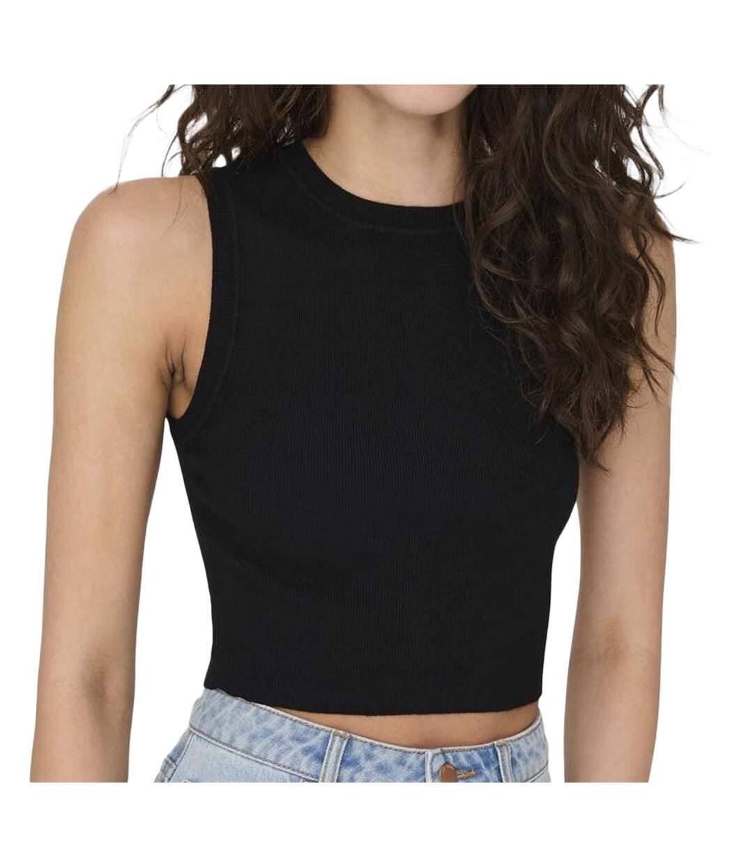 Crop top noir femme jdy cirkeline - m-1
