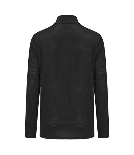 Mens Mock Neck Regular Long-sleeved Top Black Everlast