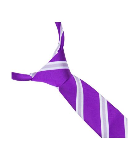 Childrens/kids Striped Show Tie One Size Purple Lilac Supreme Products