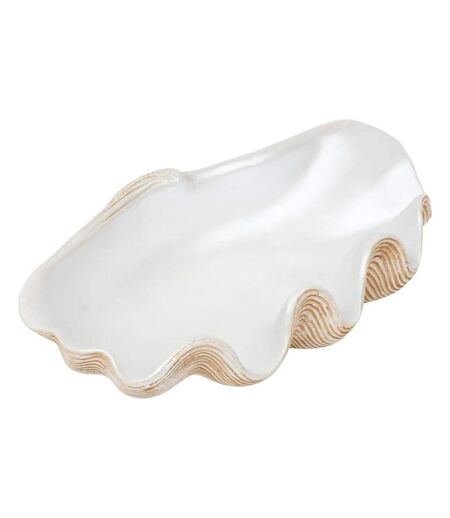 Coupelle Déco en Résine Océane 36cm Blanc